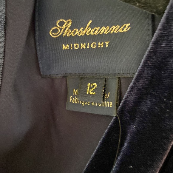 Deep blue velvet long dress New - Picture 3 of 9